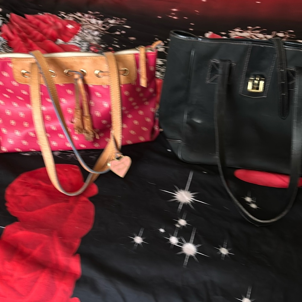 Rooney and Burke original and Dooney and Burke original pink and black